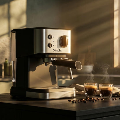 Saachi Coffee Maker NL-COF-7068-BK With 20 Bar High Pressure Pump