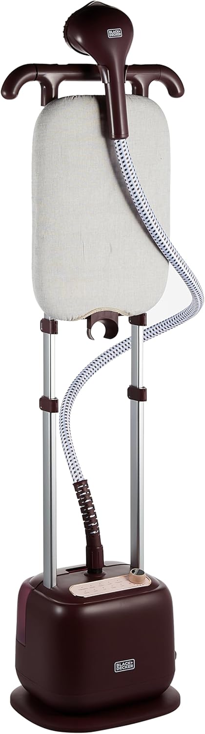 BLACK+DECKER Double Pole Garment Steamer 2400W 2L Tank 10 Steam GSTD2450-B5