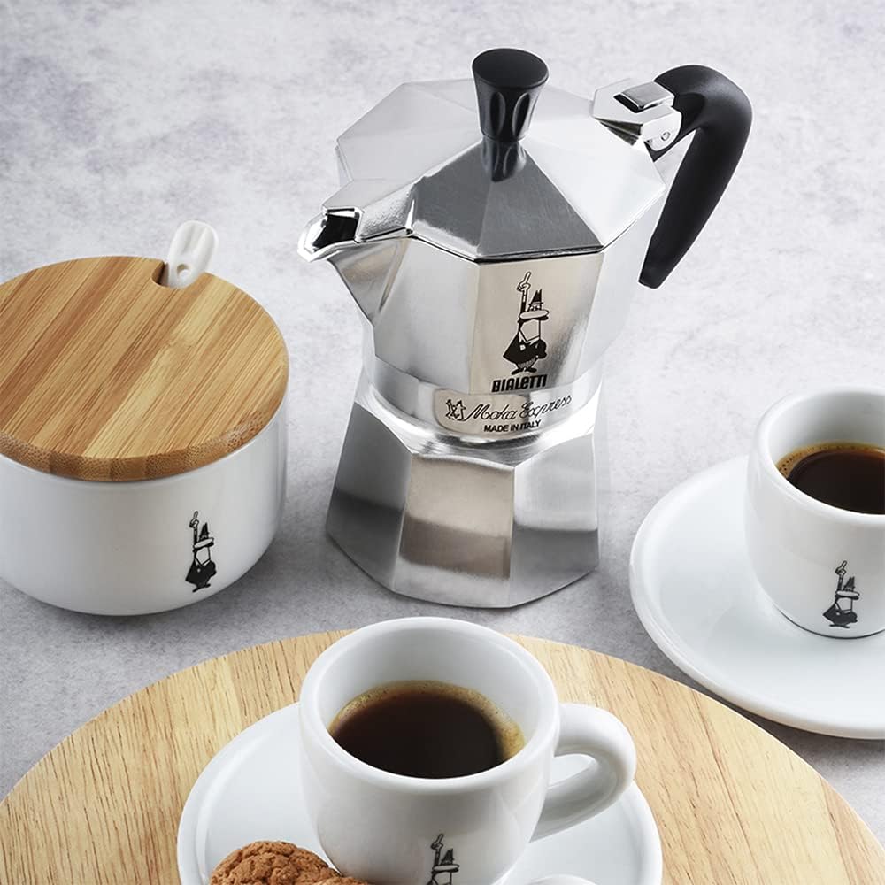 Bialetti Moka Express Aluminium Stovetop Coffee Maker BS107C