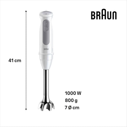 Braun MultiQuick 5 Hand Blender, 1000 Watts, PowerBell VPlus MQ50001M