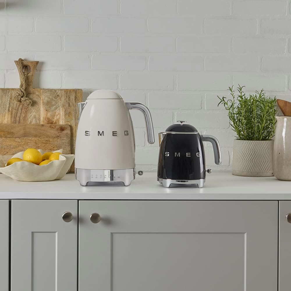 Smeg KLF04CRUK 50's Style Variable Temperature Kettle, 1.7L, Cream