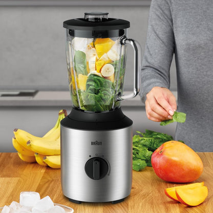 Braun PowerBlend 3 JB3273 Jug Blender, 800W, 1.5L, with Grinder & Chopper Mills