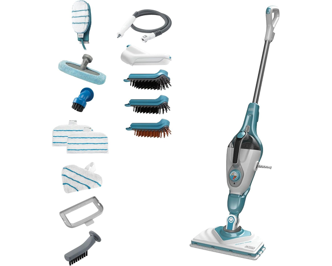 Black+Decker BHSM1610DSM-GB 2-in-1 Steam Mop with 15 Accessories