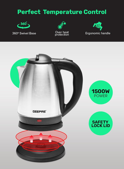 Geepas Stainless Steel Electric Kettle GK5454