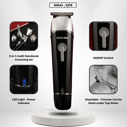 NIKAI NK-2218 5-in-1 Face, Hair and Body Grooming Kit