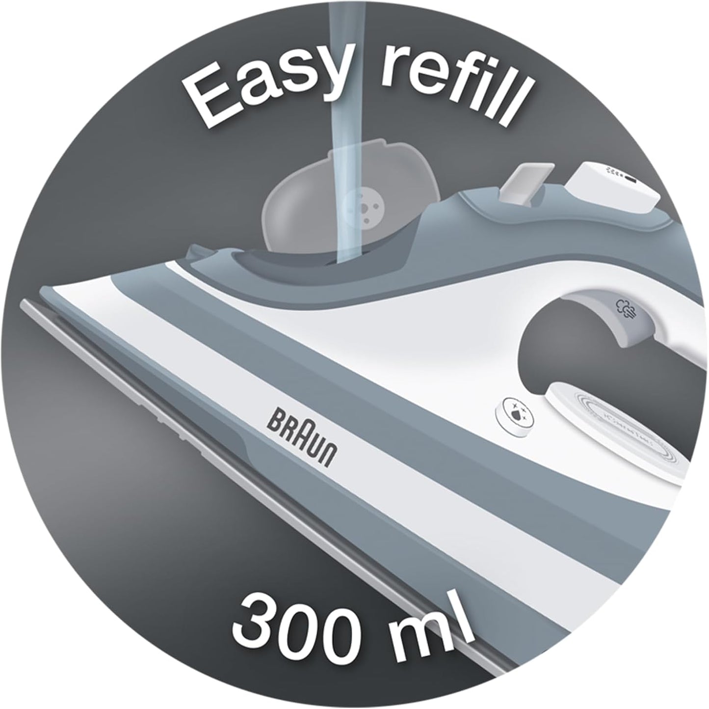 Braun TexStyle 5 Steam Iron FreeGlide 3D Technology 2700 Watts SI 5017