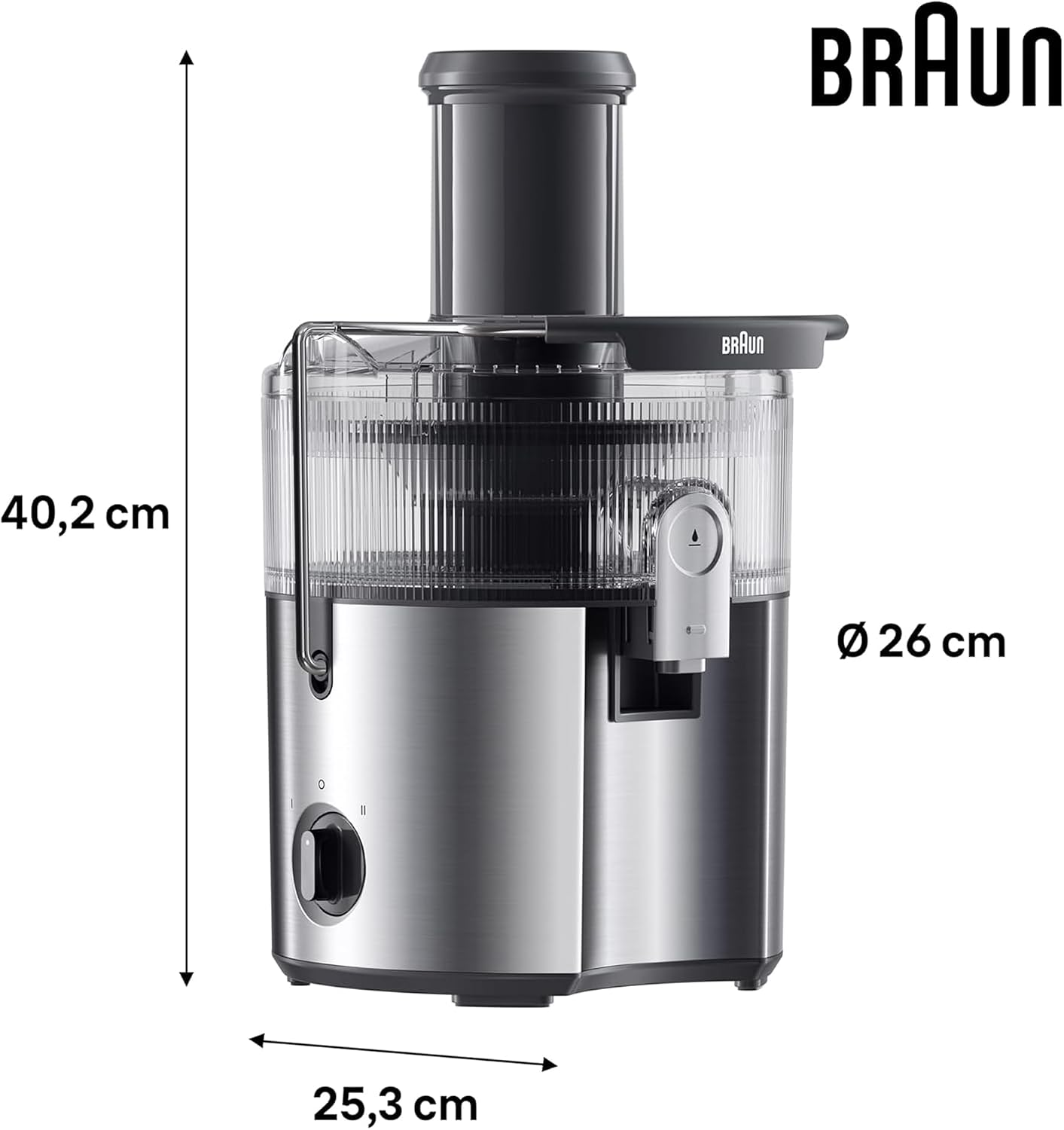 Braun MultiJuice 7 Spin Juicer 1000W - ColdXtract Technology with XL Chute
