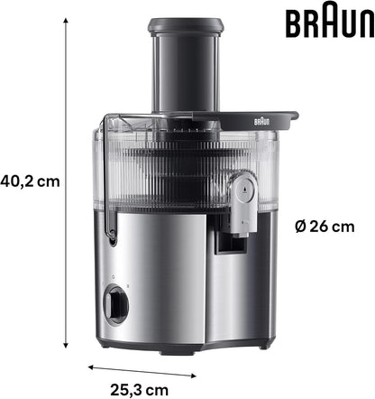 Braun MultiJuice 7 Spin Juicer 1000W - ColdXtract Technology with XL Chute