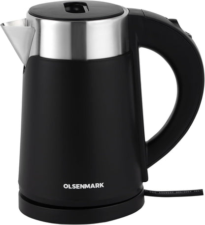Olsenmark OMK7028 Double Layer Electric Kettle, 1.0L, 800W