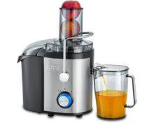 Black+Decker JE800-B5 Juice Extractor, 800W, XL Feeding Chute, Stainless Steel
