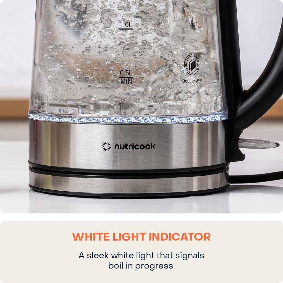 Nutricook Glass Kettle 2200W 1.7L Double wall GK100