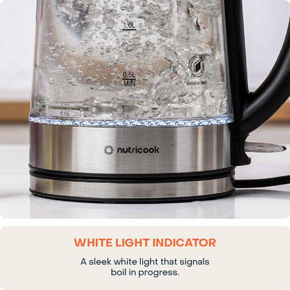 Nutricook Glass Kettle 2200W 1.7L Double wall GK100