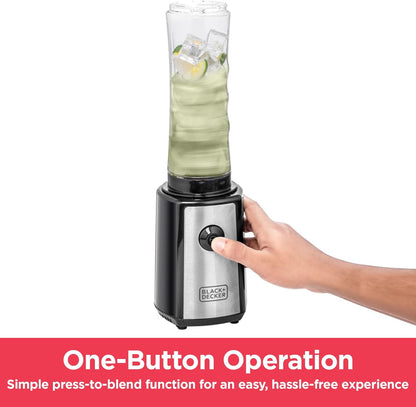 Black+Decker SBX300-B5 Sports Blender & Smoothie Maker, 300W, 6-Piece