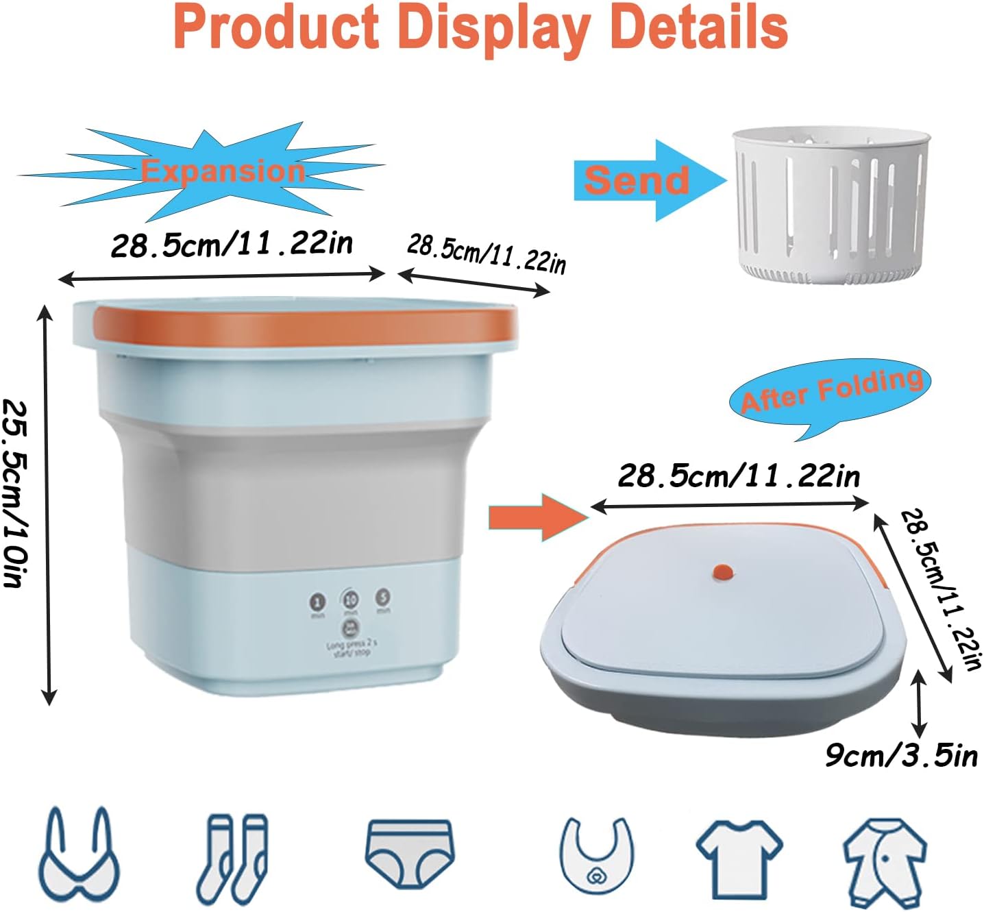 XYJ-01 Foldable Mini Washing Machine