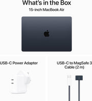 Apple MacBook Air 15 Inch M3 Chip 8 Core CPU 10 Core GPU 8GB RAM 256GB SSD Midnight