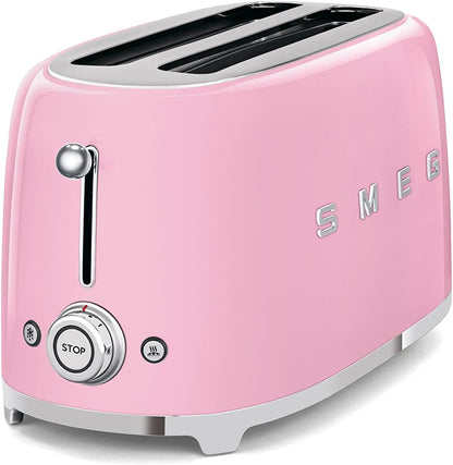 Smeg TSF02PKUK 4-Slice Retro Toaster - Pink, 1500W