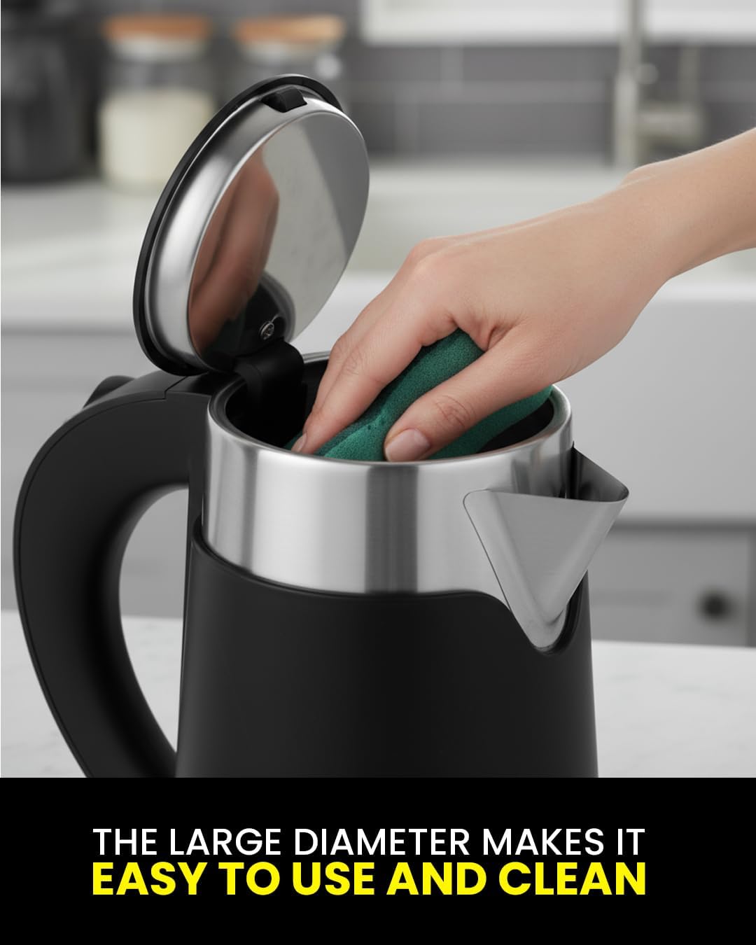 Olsenmark OMK7028 Double Layer Electric Kettle, 1.0L, 800W