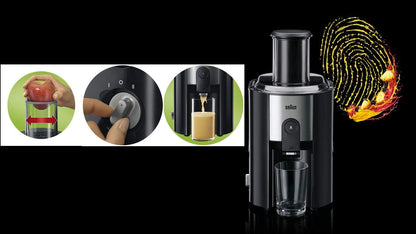 Braun J500 Multiquick 5 Spin Juice Extractor Black