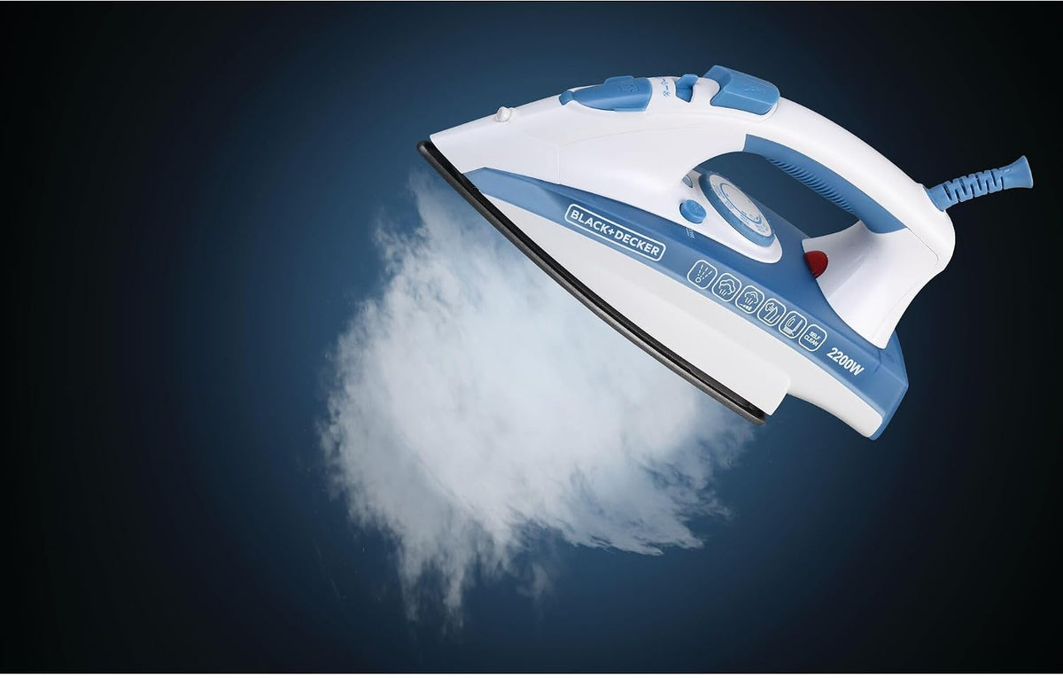 BLACK+DECKER 2000W Steam Iron, Ceramic Soleplate, 25g/min Continuous Steam X2000-B5