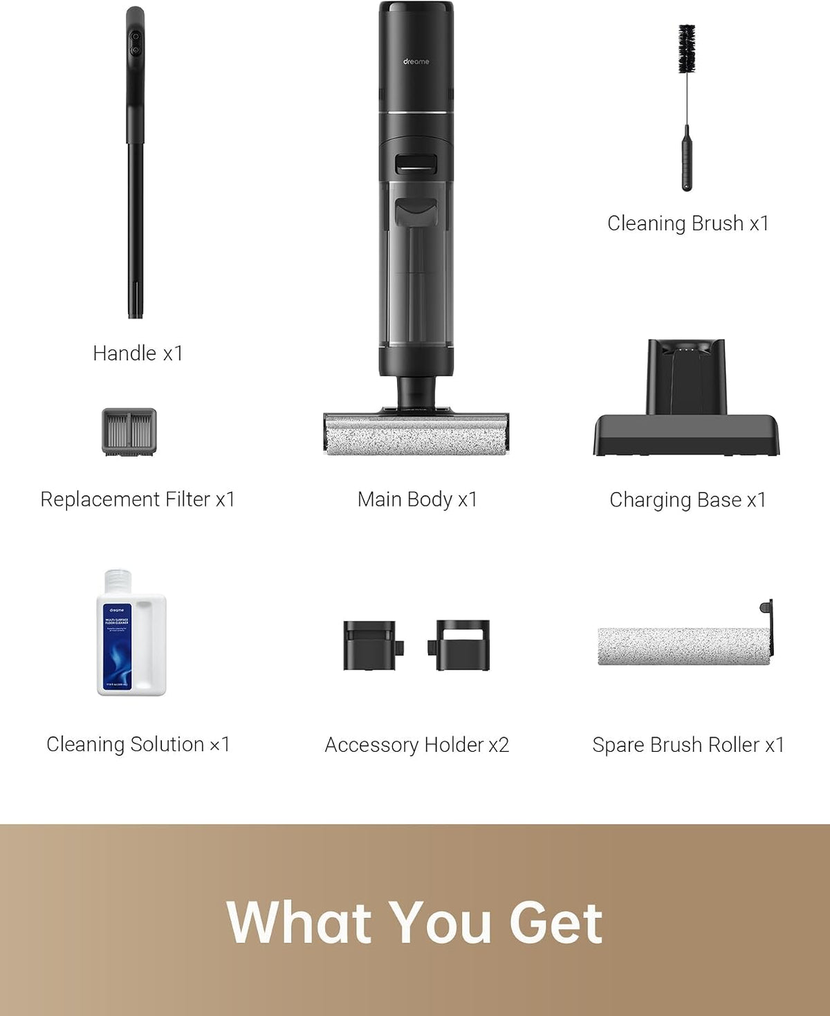 Dreame H12 Pro Wet-Dry Vacuum Cordless Vacuum and Mop for Hard Floors, 16,000 Pa suction