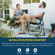 GCI Outdoor Freestyle Rocker XL Folding Chair Black 47010