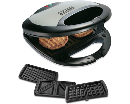 BLACK+DECKER 3-in-1 Sandwich Grill and Waffle Maker TS2090-B5