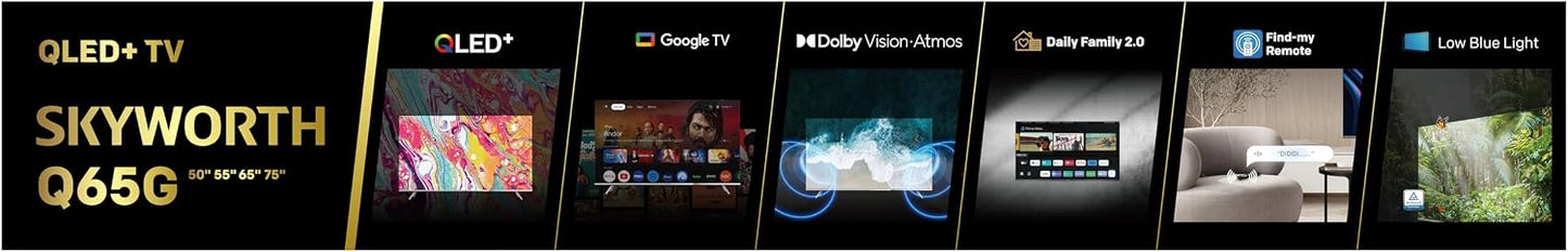 Skyworth 55 Inch 4K UHD QLED Google TV 55Q6500G DTS Virtual X