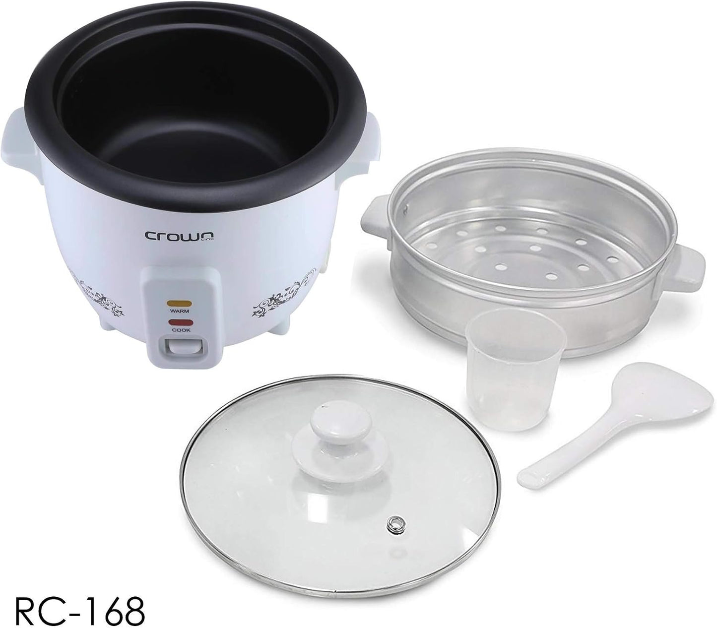 Crownline Rice Cooker with Steamer RC-168