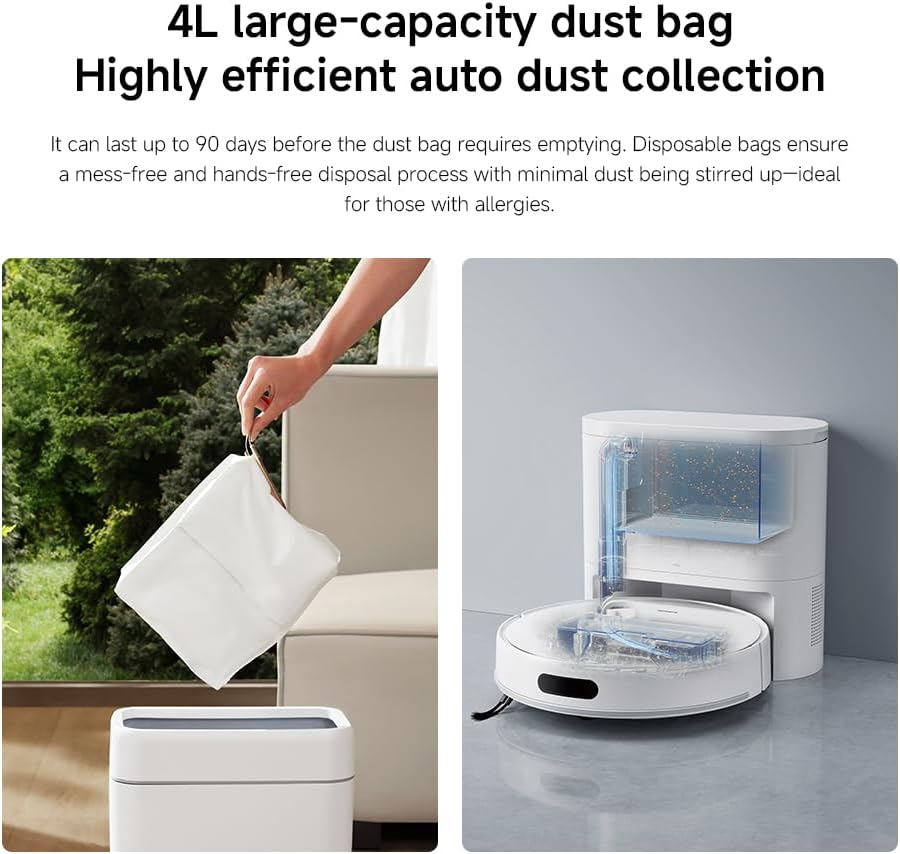 Xiaomi Robot Vacuum H40 – 10,000Pa Suction, Auto-Empty, LDS Navigation
