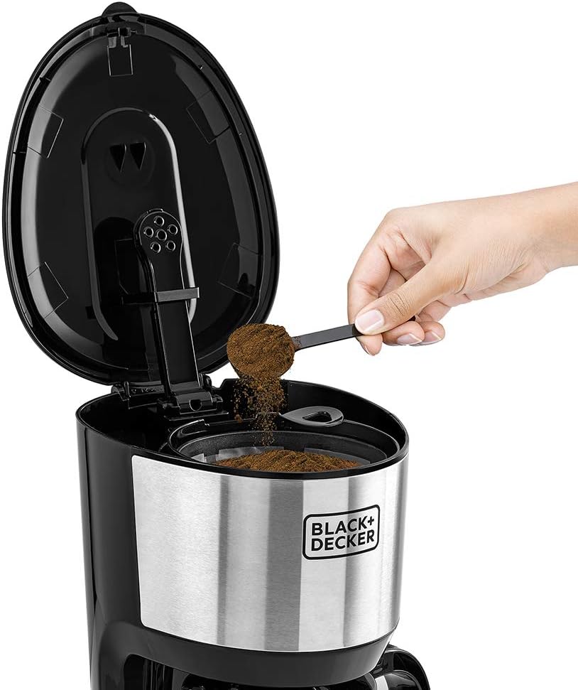 Black+Decker DCM750S-B5 10-Cup Coffee Maker - 750W with Glass Carafe