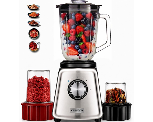 Kenwood Glass Blender BLP44.270SS 800W Smoothie Blender/Smoothie Maker 1.5L