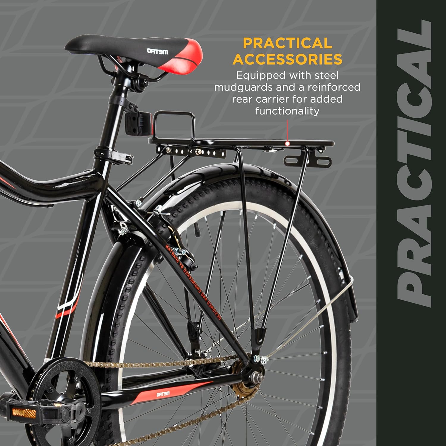 Spartan 26 Inch Metro Bike, Single-Speed for City Commuting for Teens and Adults SP-3240