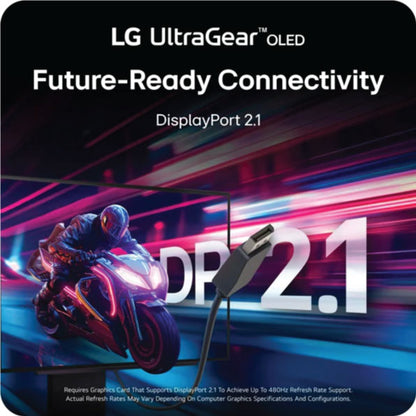LG 27 Inch UltraGear OLED QHD 1440P 480Hz 0.03ms G-Sync® Compatible DisplayPort 2.1 Gaming Monitor 27GX790A
