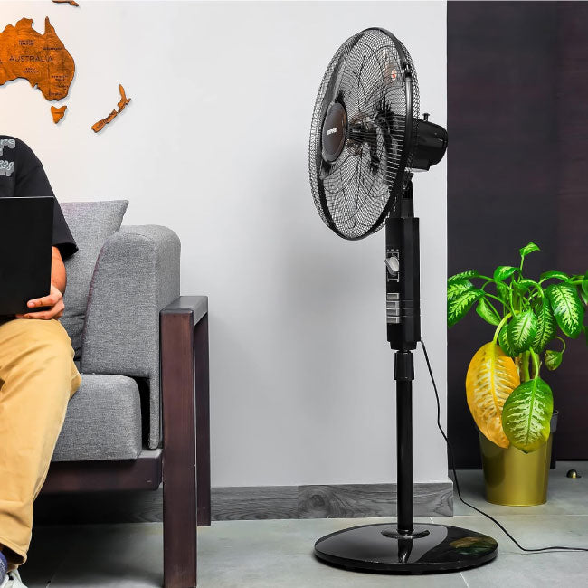 Geepas GF9605 18 Inch Stand Fan, Adjustable height, 3 speed, Tilt Setting with Overheat Protection