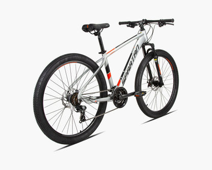 SPARTAN Calibre Hardtail Mountain Bicycle, Alloy Frame, Disc Brakes Shimano Shifters Silver