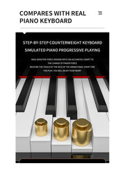 MegArya A803 white digital piano three pedal system