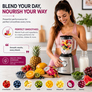 Kenwood Glass Blender BLP44.270SS 800W Smoothie Blender/Smoothie Maker 1.5L