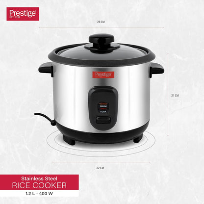 Prestige Rice Cooker 1.2 Ltr Stainless Steel Body PR7501