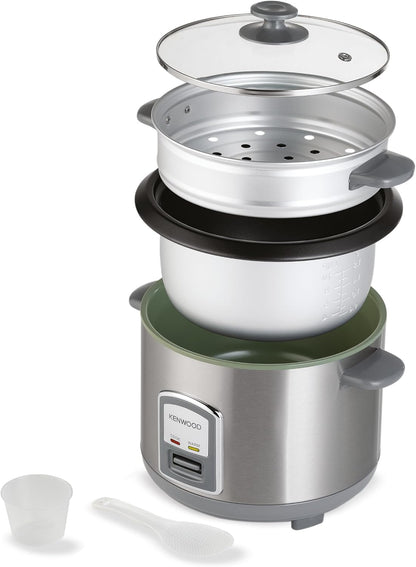 Kenwood RCM19 Rice Cooker & Steamer 1.9L, Non-Stick Pot, Stainless Steel