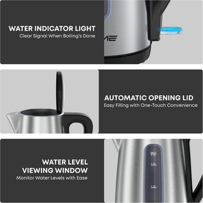KROME 1.7L Stainless Steel Electric Kettle KR-KTSS210PD
