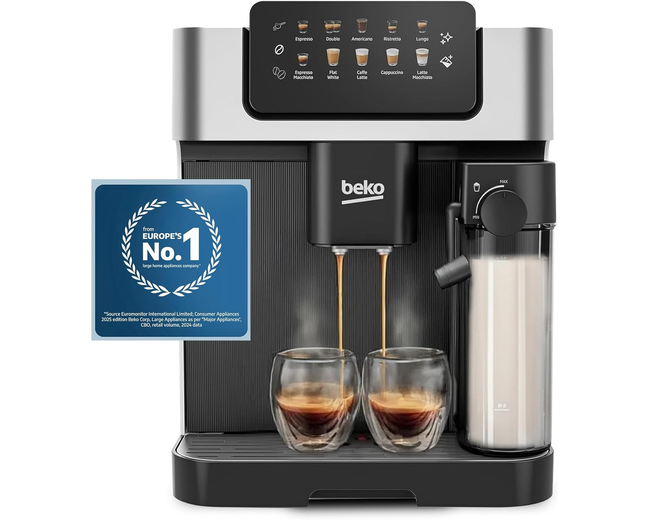 Beko CaffeExperto CEG7304X Bean to Cup Fully Automatic Espresso Machine, Integrated Milk Jug
