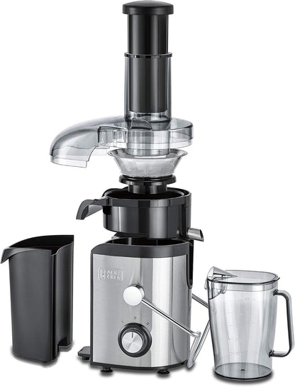 Black+Decker JE800-B5 Juice Extractor, 800W, XL Feeding Chute, Stainless Steel