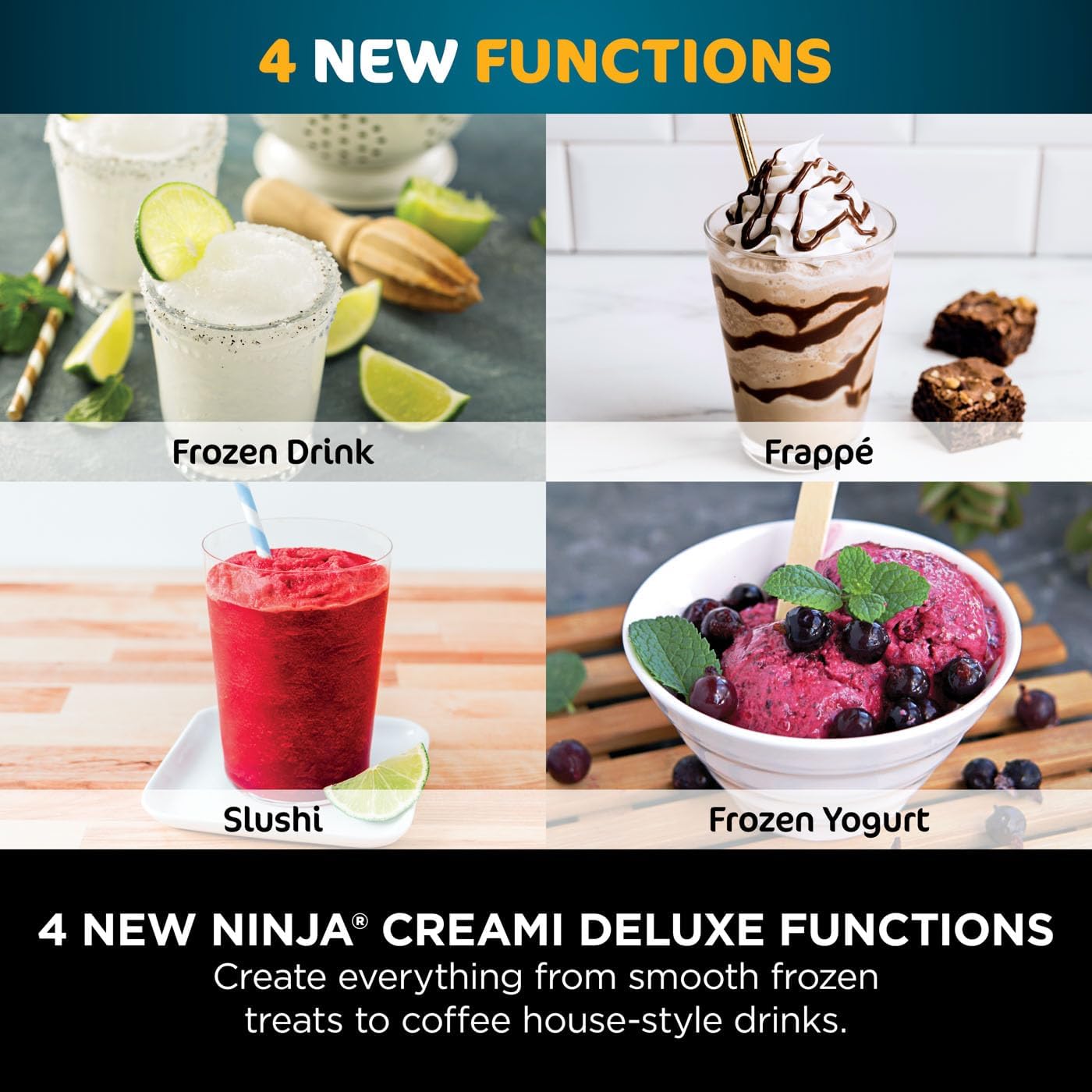 Ninja CREAMi Deluxe NC501ME 10-in-1 Ice Cream & Frozen Drink Maker