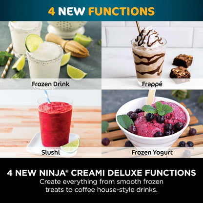 Ninja CREAMi Deluxe NC501ME 10-in-1 Ice Cream & Frozen Drink Maker