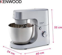 Kenwood HomeBake KHH01.000SI Stand Mixer - 5L Bowl, K-Beater, Whisk, Dough Hook