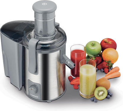 KENWOOD Juicer 700W Stainless Steel Juice Extractor with 75mm Wide Feed Tube JEM51.000GS
