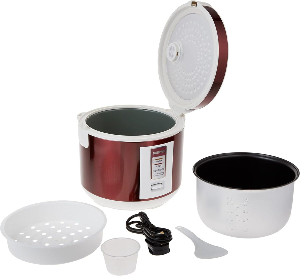 Geepas Electric Rice Cooker with Steamer GRC4328N