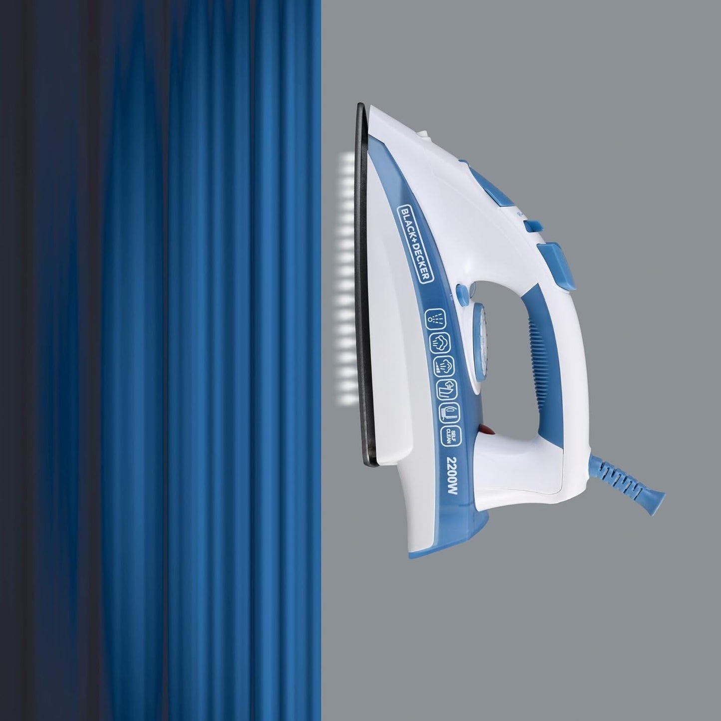 BLACK+DECKER 2000W Steam Iron, Ceramic Soleplate, 25g/min Continuous Steam X2000-B5