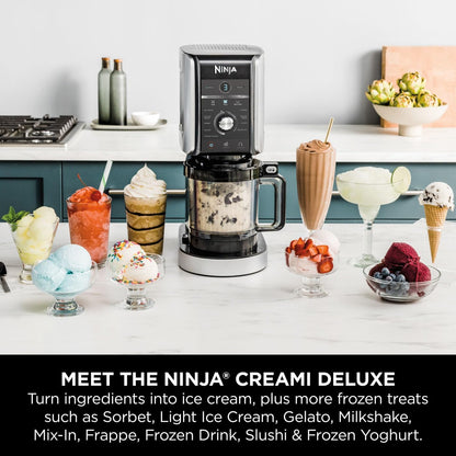 Ninja CREAMi Deluxe NC501ME 10-in-1 Ice Cream & Frozen Drink Maker