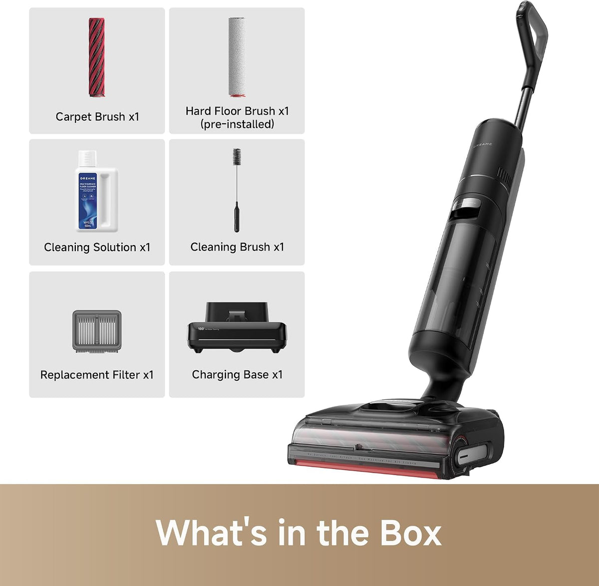 DREAME H15 Pro CarpetFlex Cordless Vacuum Mop, Wet Dry Vacuum Cleaner with Dual Brushes for Hard Floors & Carpet